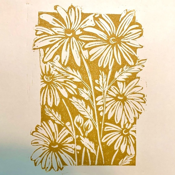 ART- Original framed block print Lino block print - Picture 6 of 6